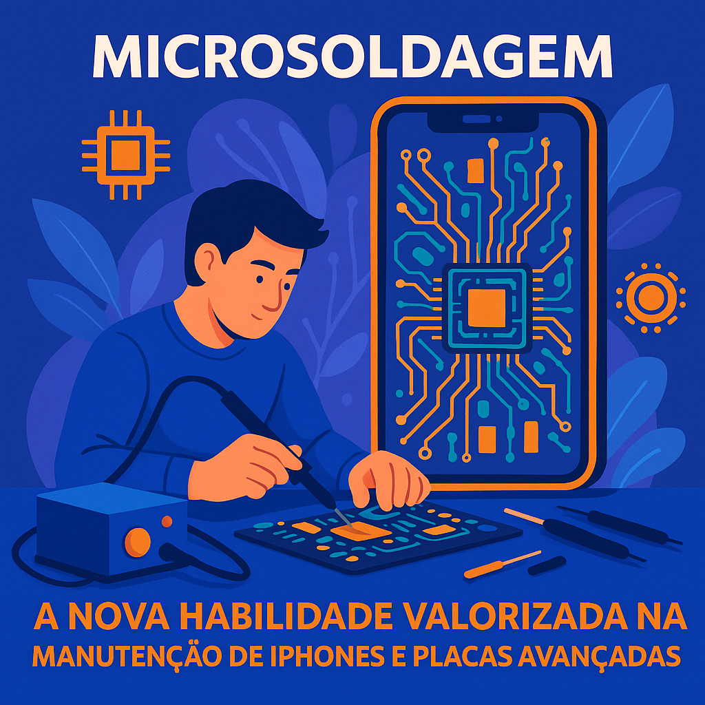 Microsoldagem A Nova Habilidade Valorizada na Manutenção de iPhones e Placas Avançadas
