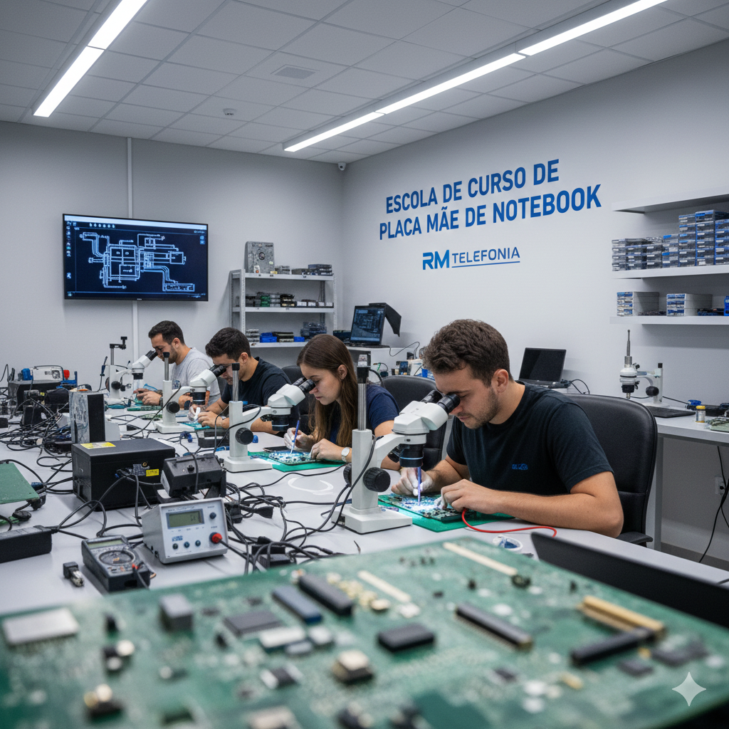 RM Telefonia A Escola Especializada que Forma os Melhores Técnicos em Placa Mãe de Notebook