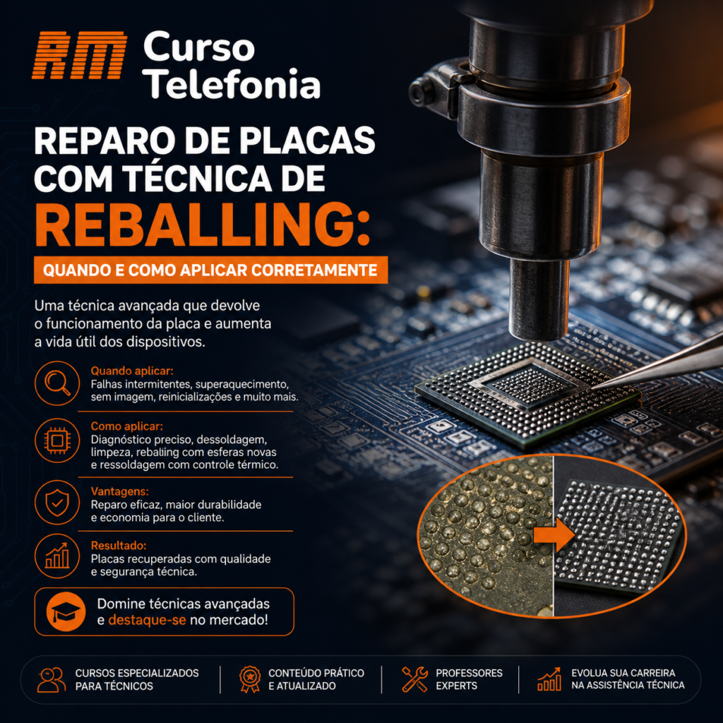 Reparo de placas com técnica de reballing quando e como aplicar corretamente